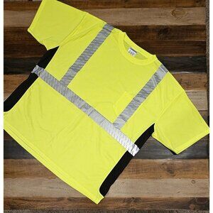 Kishigo Safety Hi Visibility Neon Yellow Class 2 Reflective (9114) Short Sleeve